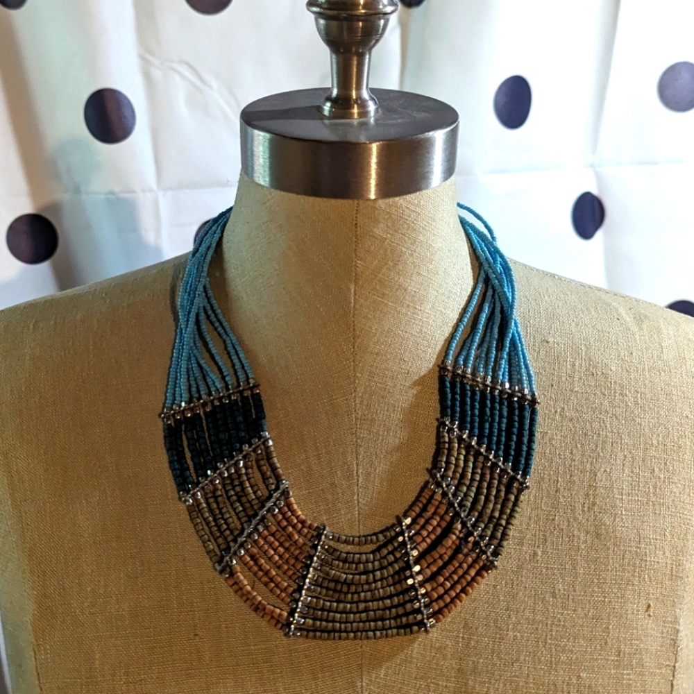 Multi colored beaded necklace